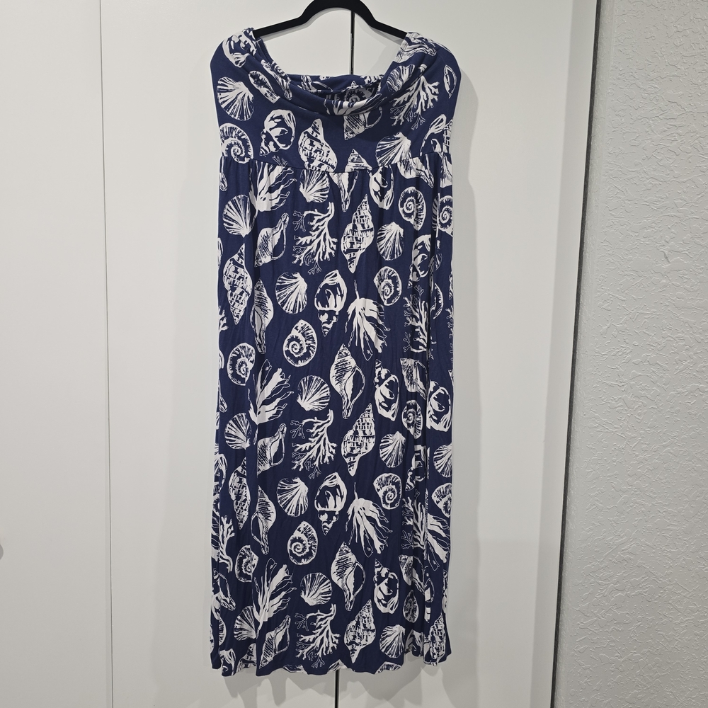 VENUS Oceanic Print Maxi Strapless Dress Or Skirt